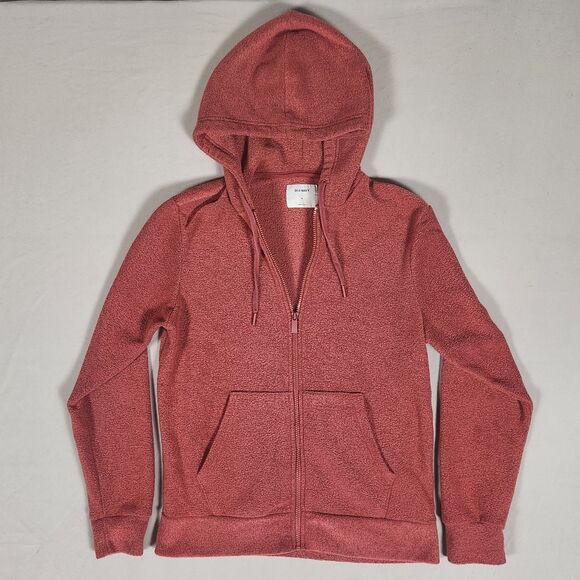Old Navy Tops - Old Navy Sherpa Fleece Hoodie Full Zip Carmine Women’s Medium